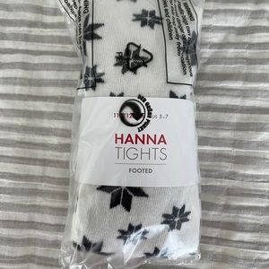 NEW HANNA ANDERSSON FOOTED TIGHTS  Size 5-7